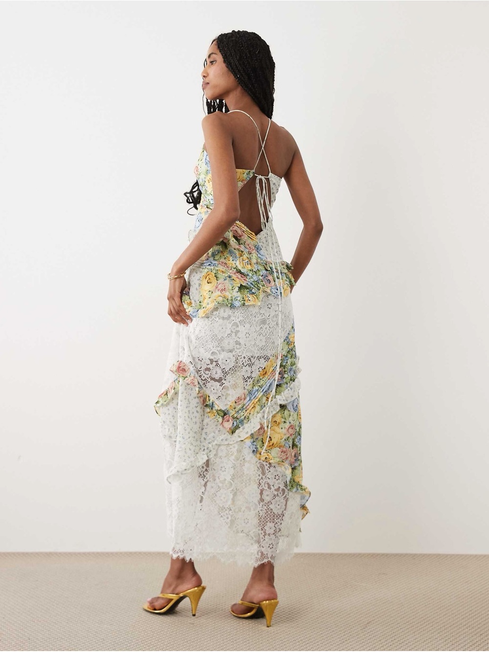 For Love and Lemons Rosalyn Yellow Maxi Dress Size Small NWOT - Picture 8 of 16